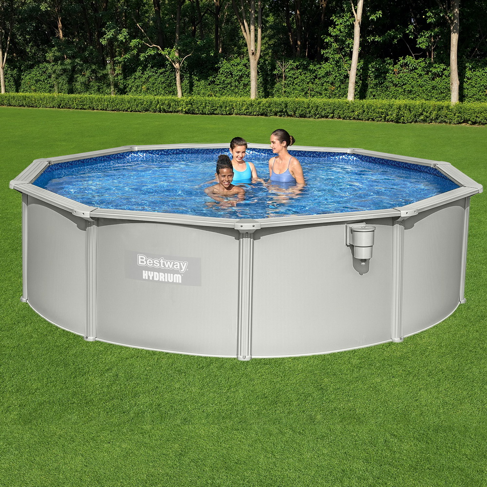BW-POOL-R-460-56385-202507181418-06 Bestway Swimming Pool Steel Frame Round Pool Set 457cm w/ Filter Ladder 17430L - Image 7