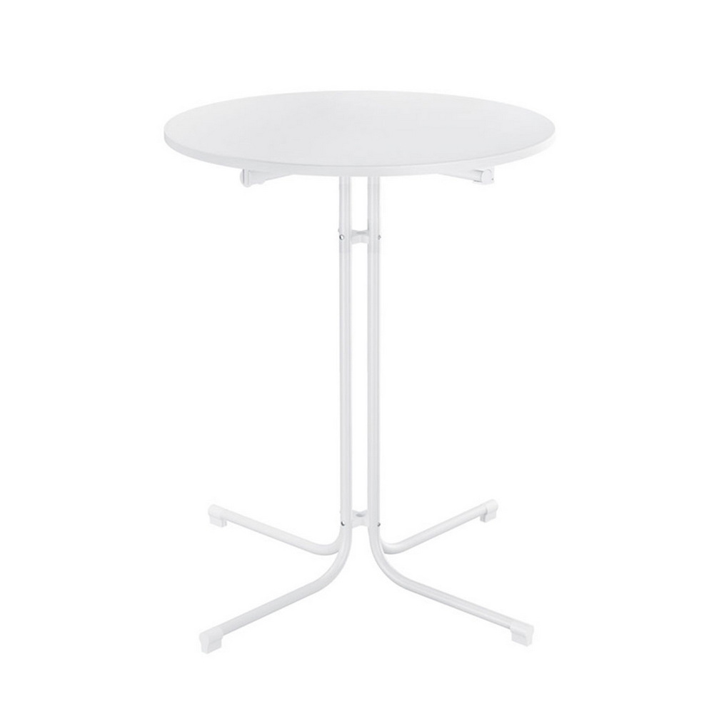 FF-TABLE-SL-WH-202508211842-02 Gardeon Outdoor Bar Table Round Folding Desk Top 109cm Patio Furniture White - Image 3