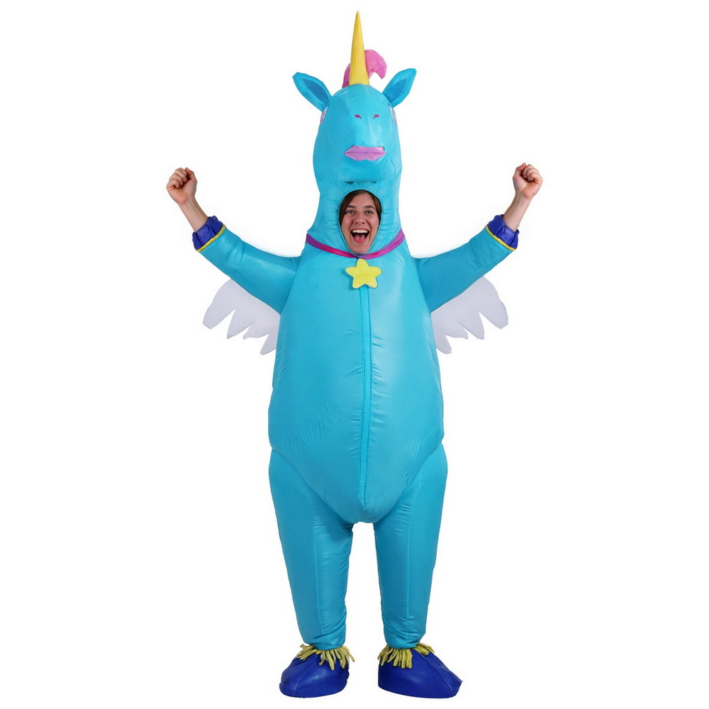 HALO-INF-UNIBL-202508111552-02 Inflatable Unicorn Costume Adult Suit Blow Up Party Fancy Dress Halloween Cosplay - Image 3
