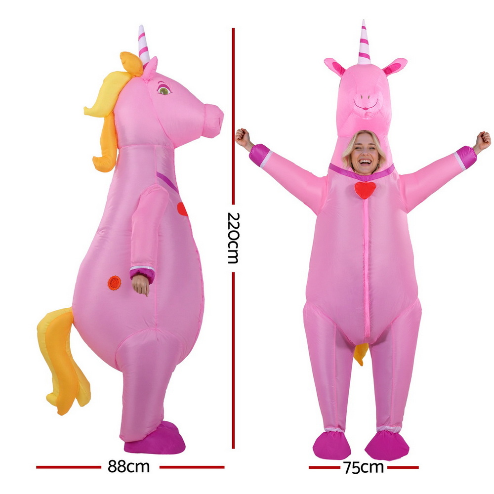 HALO-INF-UNIPK-202508111553-01 Inflatable Unicorn Costume Adult Suit Blow Up Party Fancy Dress Halloween Cosplay - Image 2