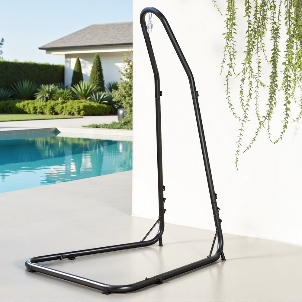 HM-CHAIR-STAND-A-202507181434-06 Gardeon Hammock Chair Stand Heavy Duty Steel Frame Black - Image 7