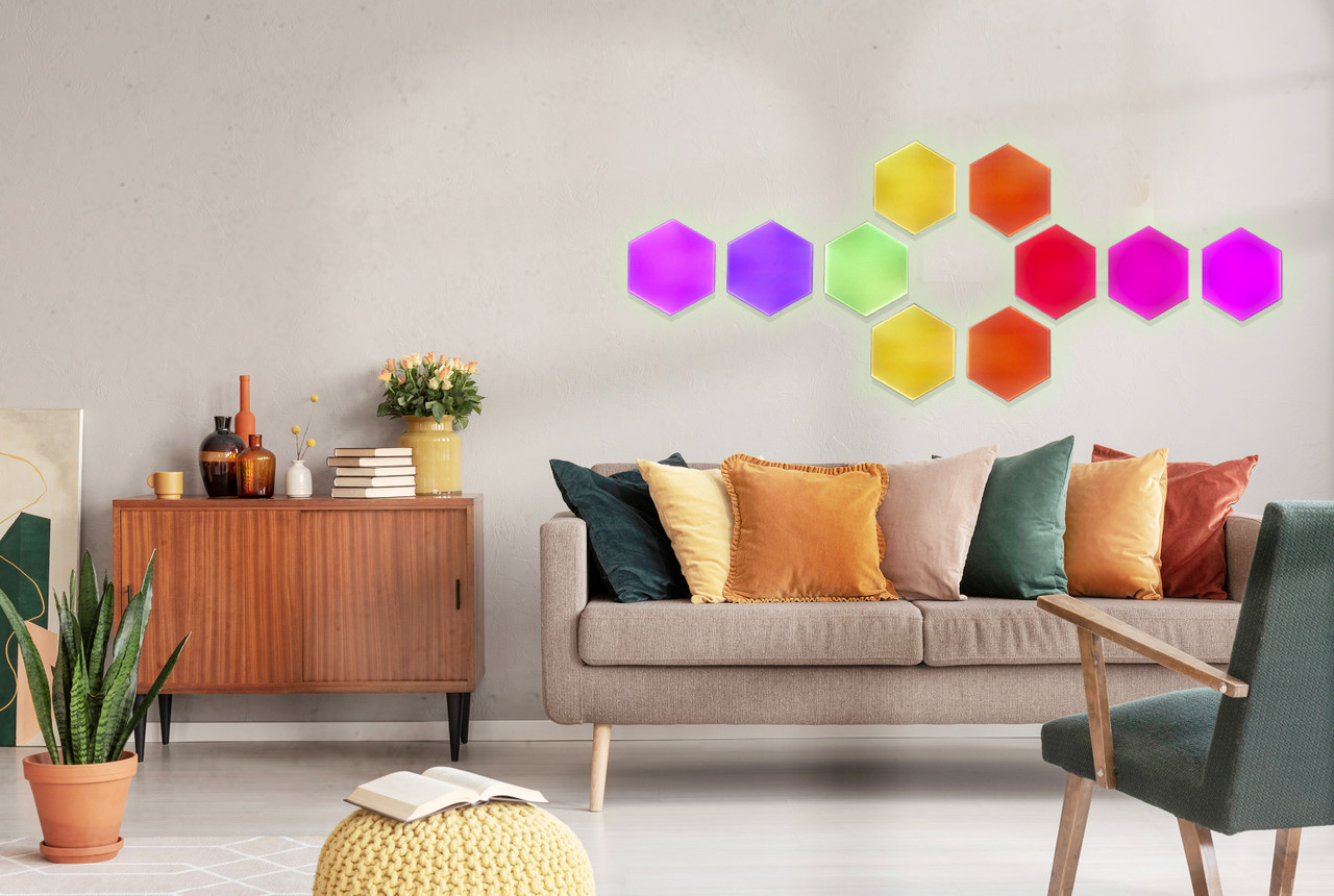 V1031-LSH-10HEX-248-202507221410-01 Laser Smart Home DIY Hexagon Light - Image 2