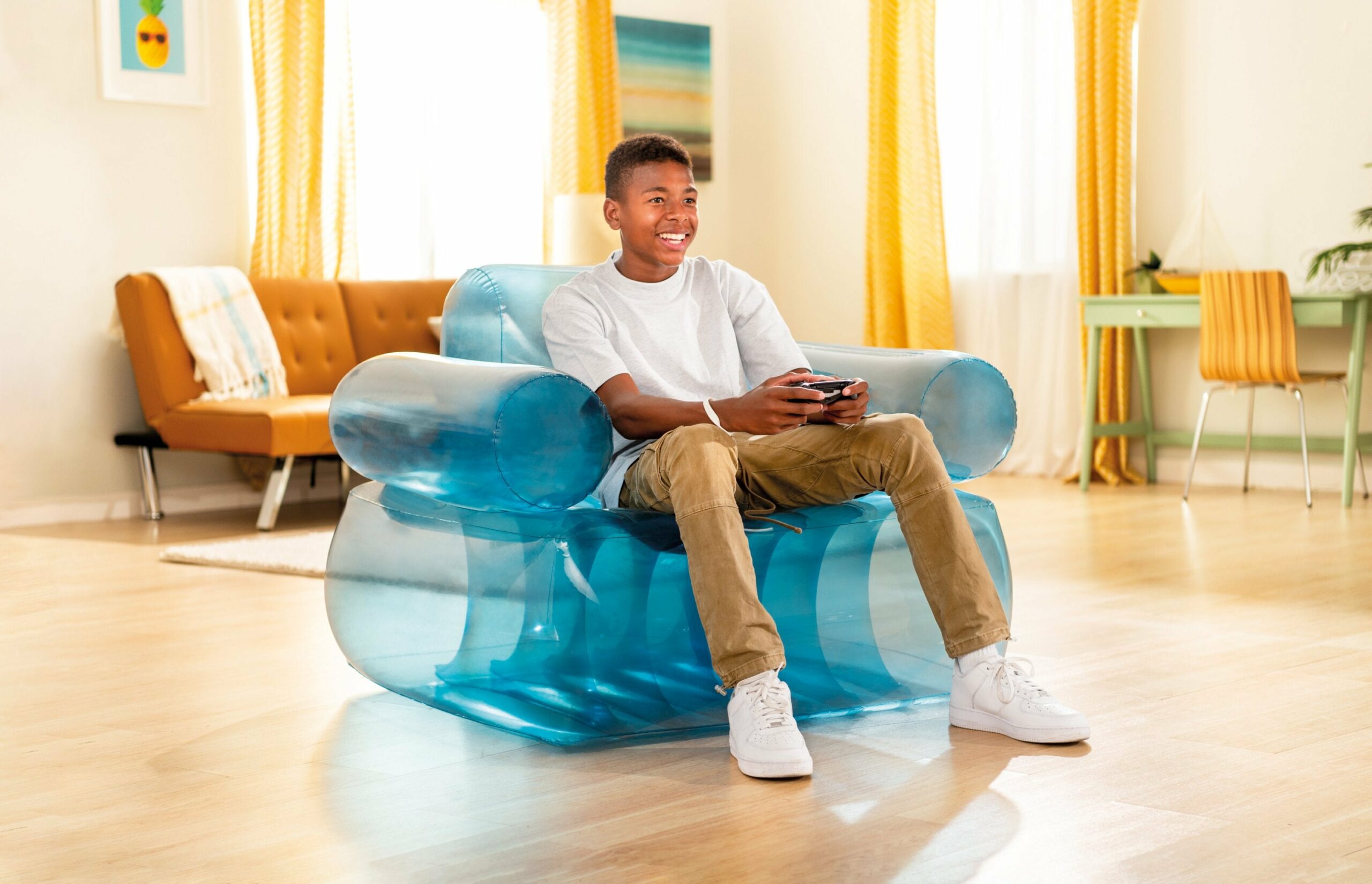 V1032-IXCHAIR-66503_B-202508201026-01 Intex Transparent Blue Inflatable Armchair 66503 - Image 2