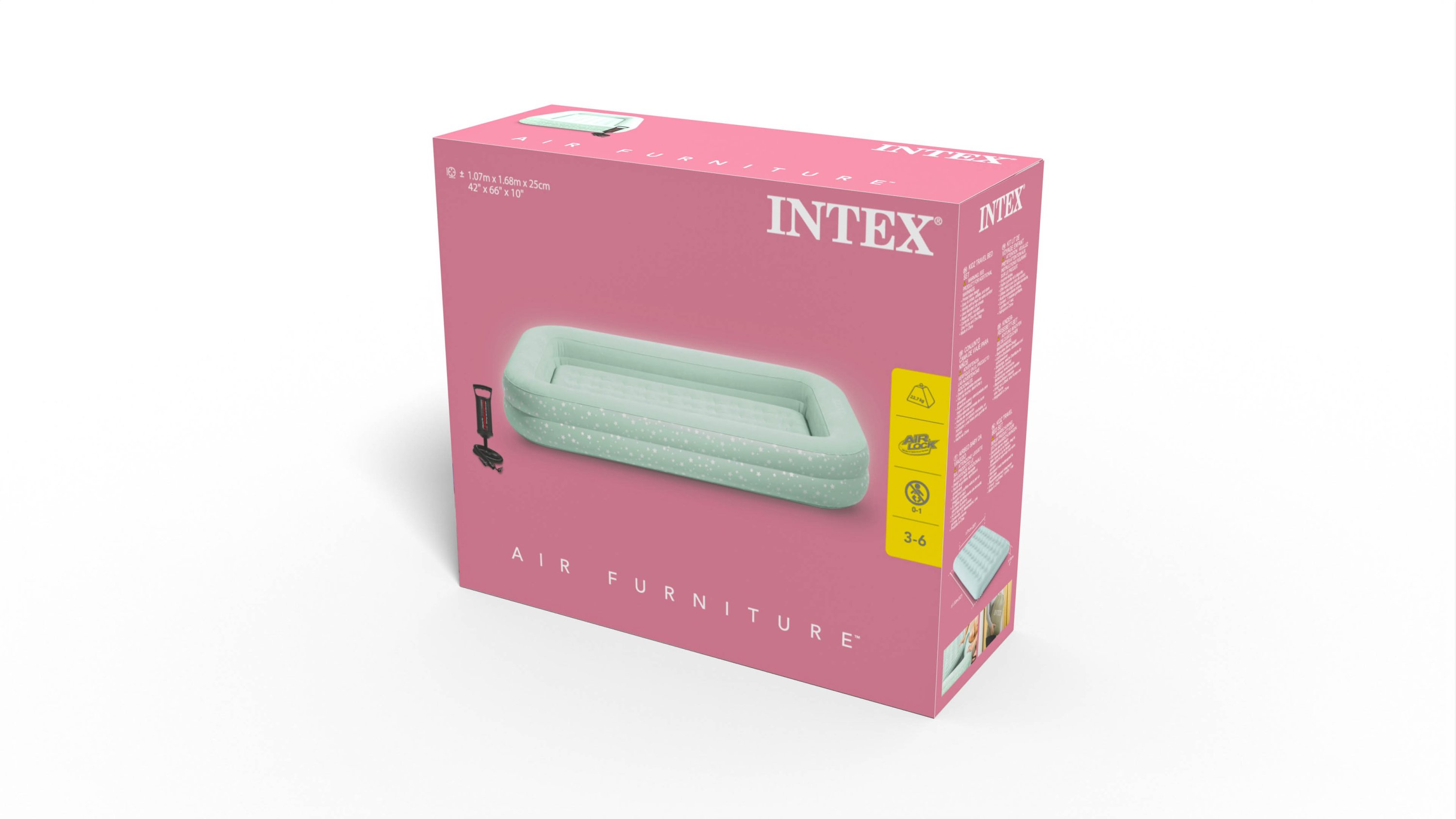 V1032-IXKIDZBED-66810-202508200940-07 Intex Kidz Inflatable Travel Bed set with Hand Pump - Stars. Great for Travel 66810 - Image 8
