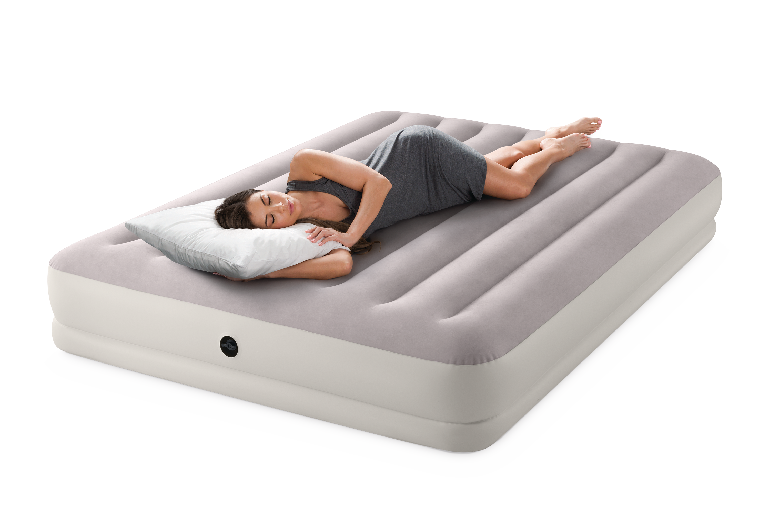 V1032-IXPRESTIGEQUEENUSB150_64179-202508201016-03 Intex Queen Dura-Beam Prestige Mid-Rise Airbed w/ USB150 Pump- 64179 - Image 4