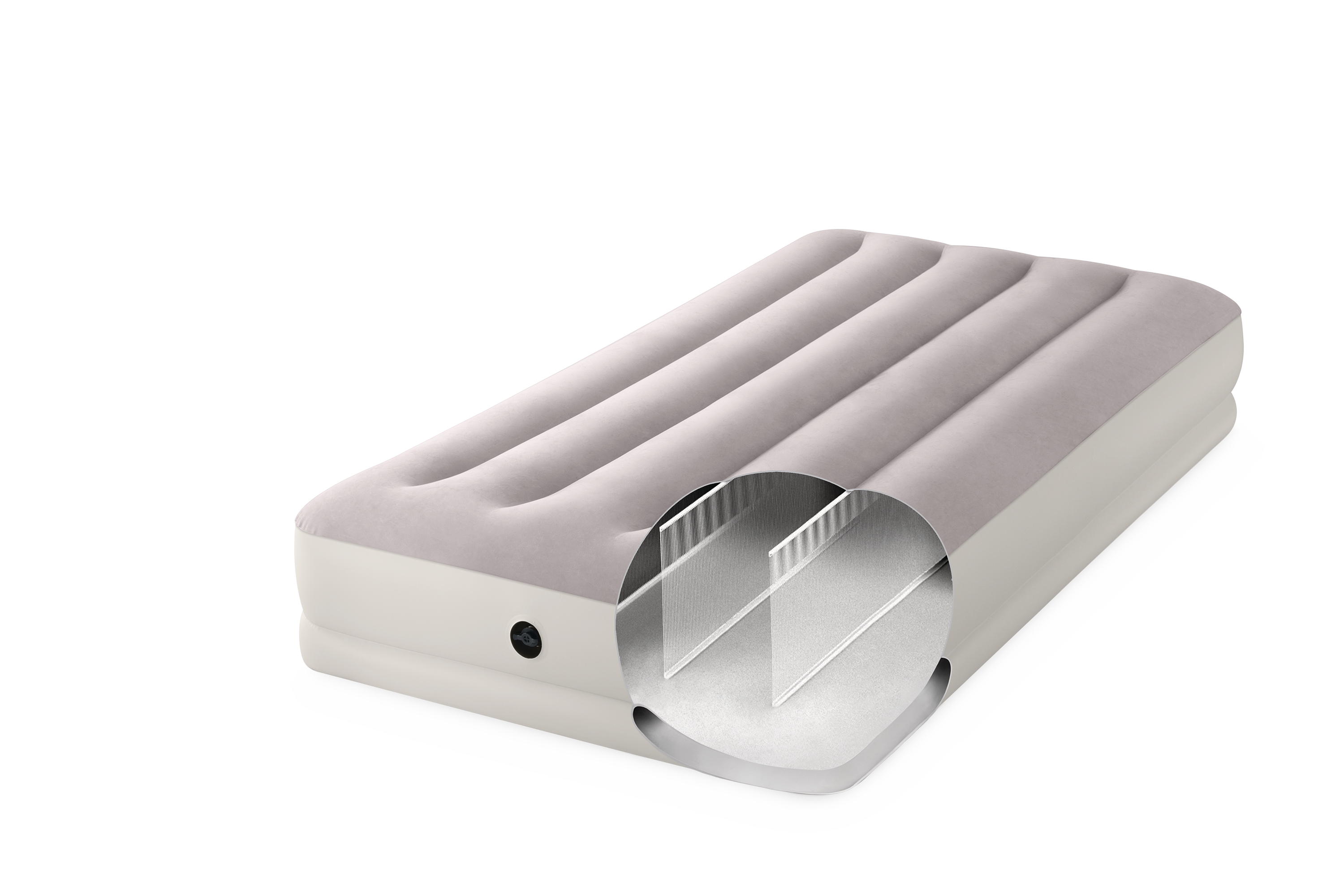 V1032-IXPRESTIGEUSB150_64177-202508201016-01 Intex Single (Twin) Dura-Beam Prestige Mid-Rise Airbed w/ USB150 Pump - 64177 - Image 2