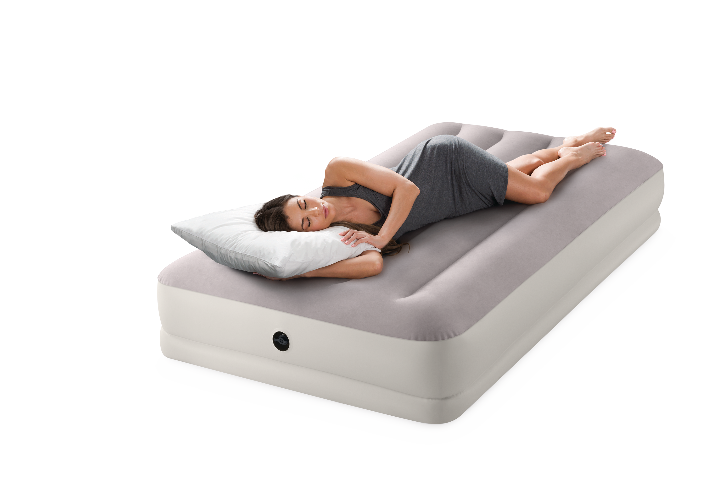 V1032-IXPRESTIGEUSB150_64177-202508201016-03 Intex Single (Twin) Dura-Beam Prestige Mid-Rise Airbed w/ USB150 Pump - 64177 - Image 4