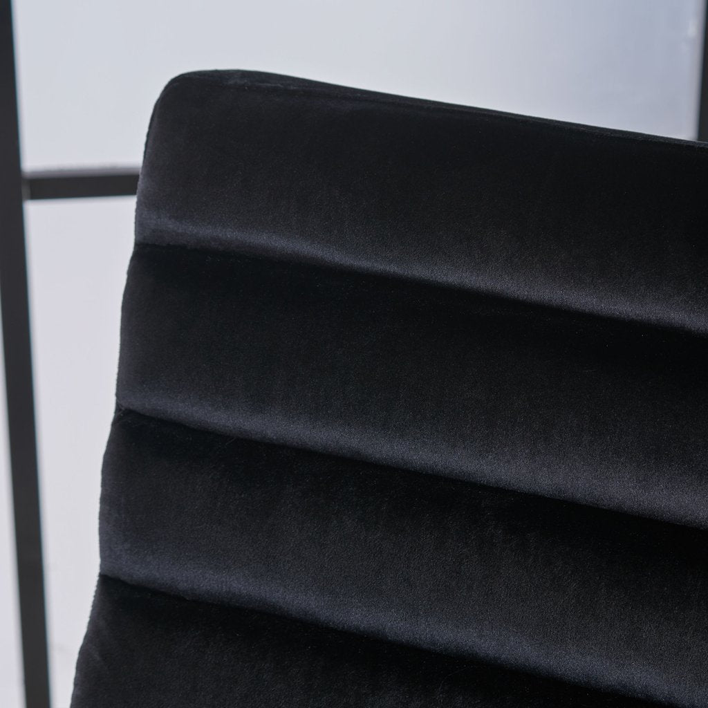 V1041-JMC-1060BLACK-202507151055-03 Glorie Black Velvet Sofa Accent Chair ArmChair - Image 4