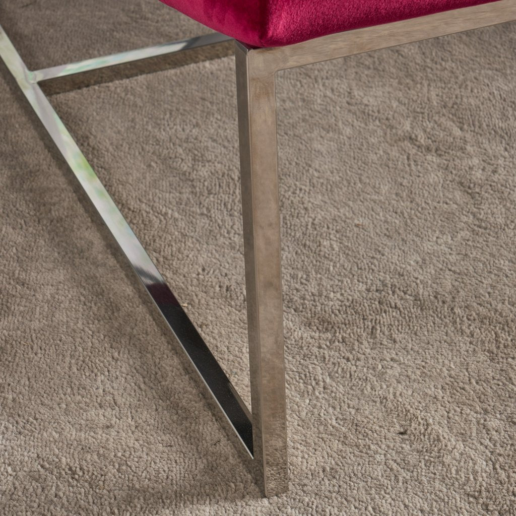 V1041-JMC-1060GARNET-202507151056-01 Glorie Garnet/Red Velvet Sofa Accent Chair ArmChair - Image 2