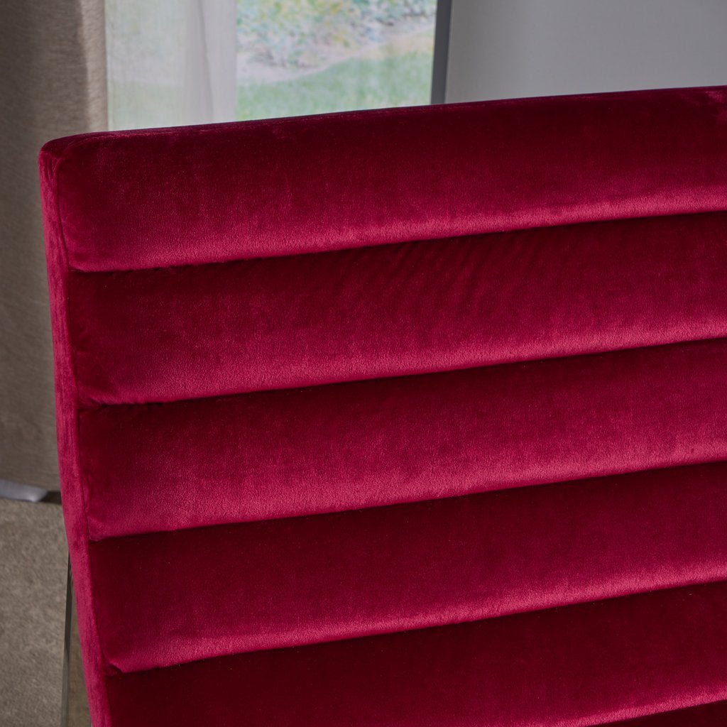 V1041-JMC-1060GARNET-202507151056-03 Glorie Garnet/Red Velvet Sofa Accent Chair ArmChair - Image 4