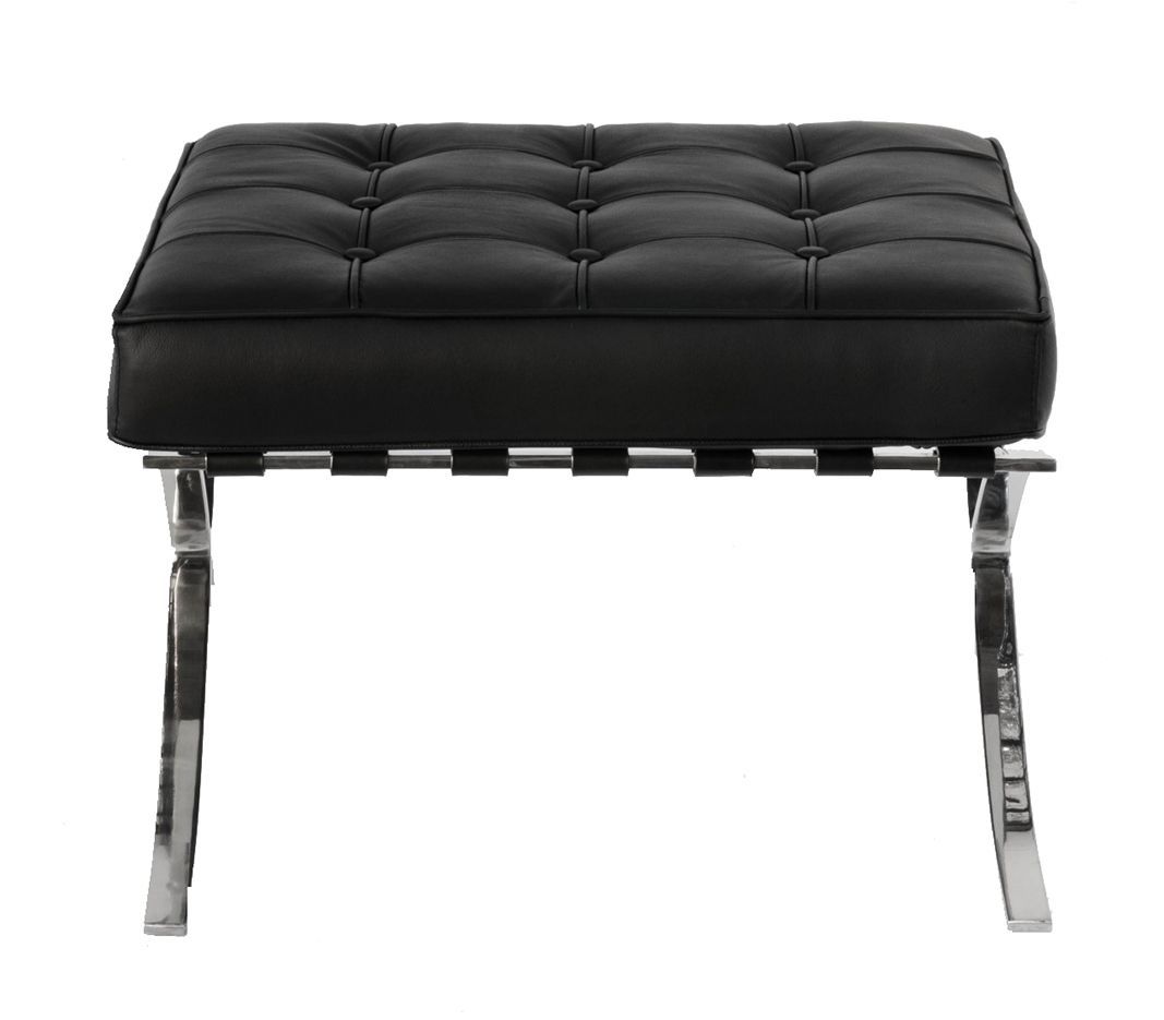 V1041-JMC-1086BLACK-202507151105-01 Black Barcelona Ottoman - Classic Version - Replica - Image 2