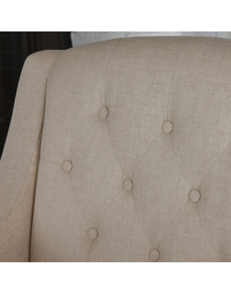 V1041-JSF-5007BEGIE-202507151106-01 Canberra Fabric Armchair & Ottoman in Begie  Linen - Image 2