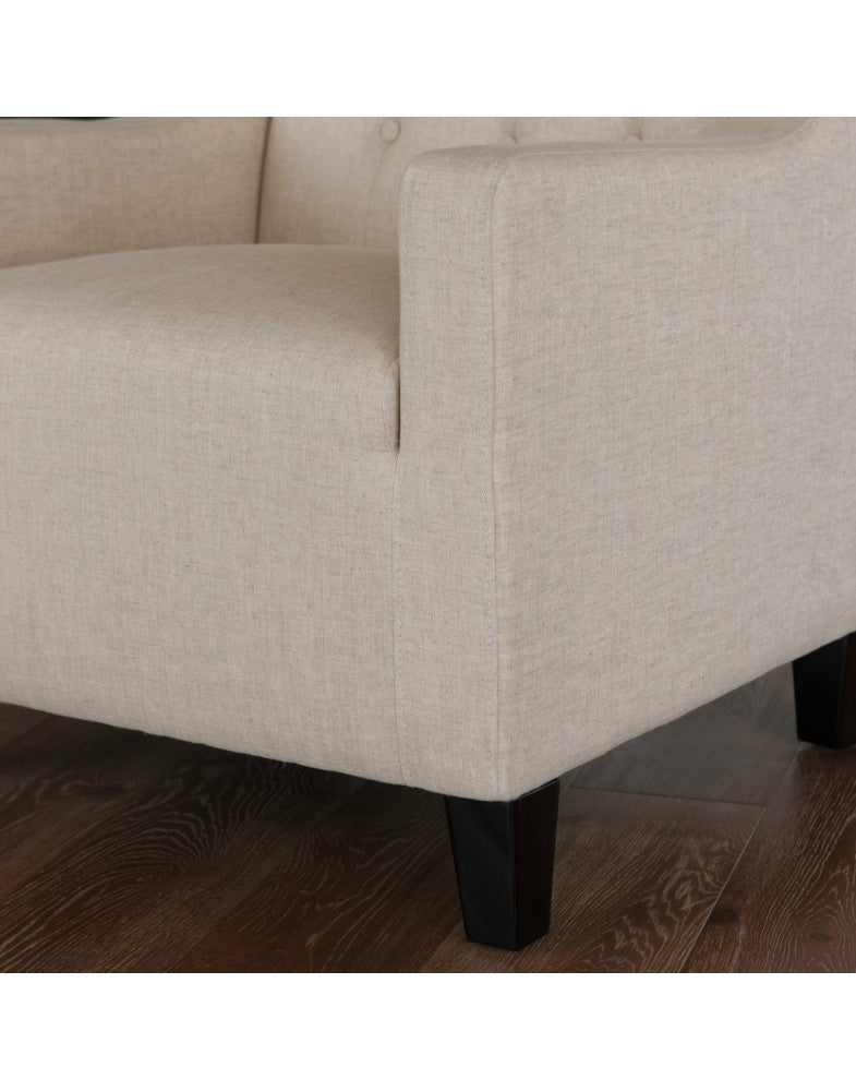 V1041-JSF-5007BEGIE-202507151106-02 Canberra Fabric Armchair & Ottoman in Begie  Linen - Image 3