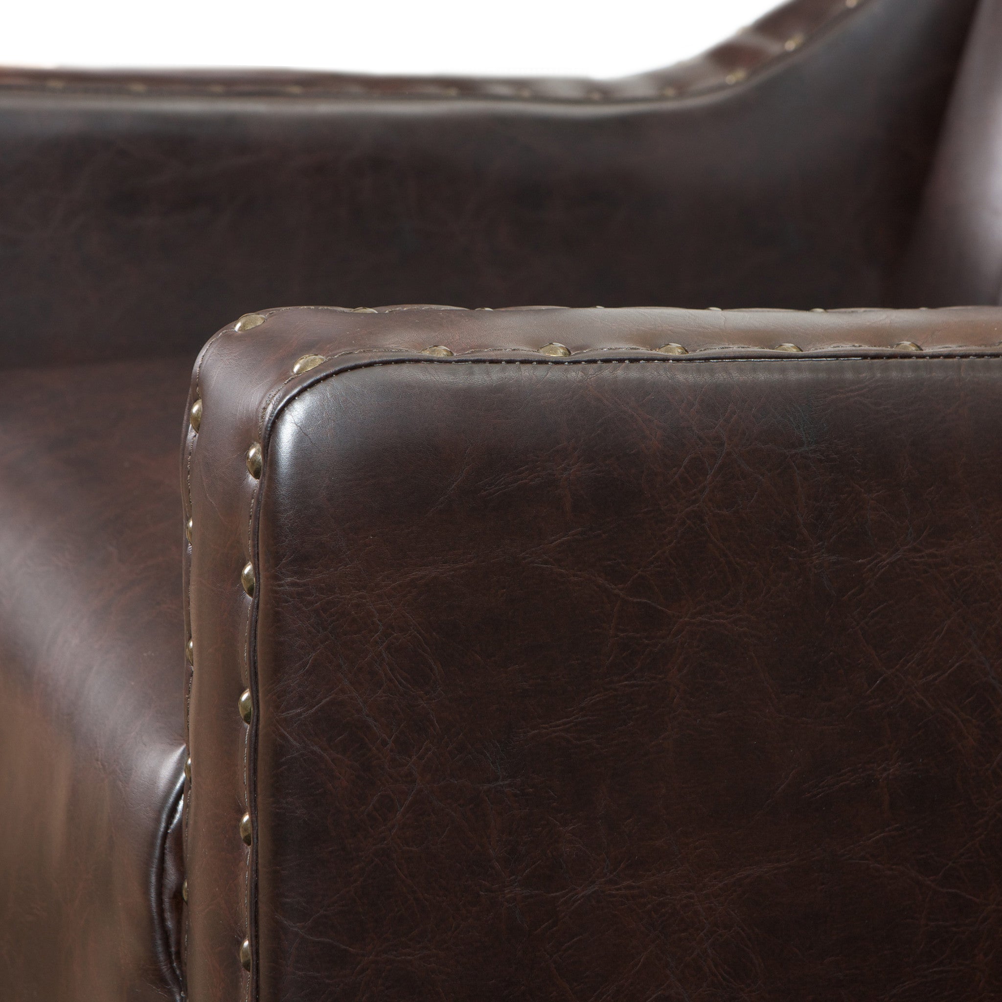 V1041-JSF-5007CBROWN-202507151110-02 Coogee Bonded Leather Armchair & Ottoman in Brown - Image 3