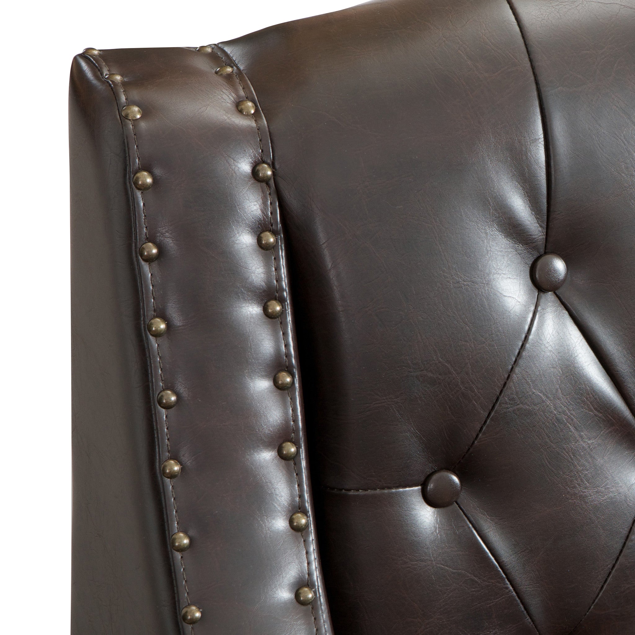 V1041-JSF-5007CBROWN-202507151110-03 Coogee Bonded Leather Armchair & Ottoman in Brown - Image 4