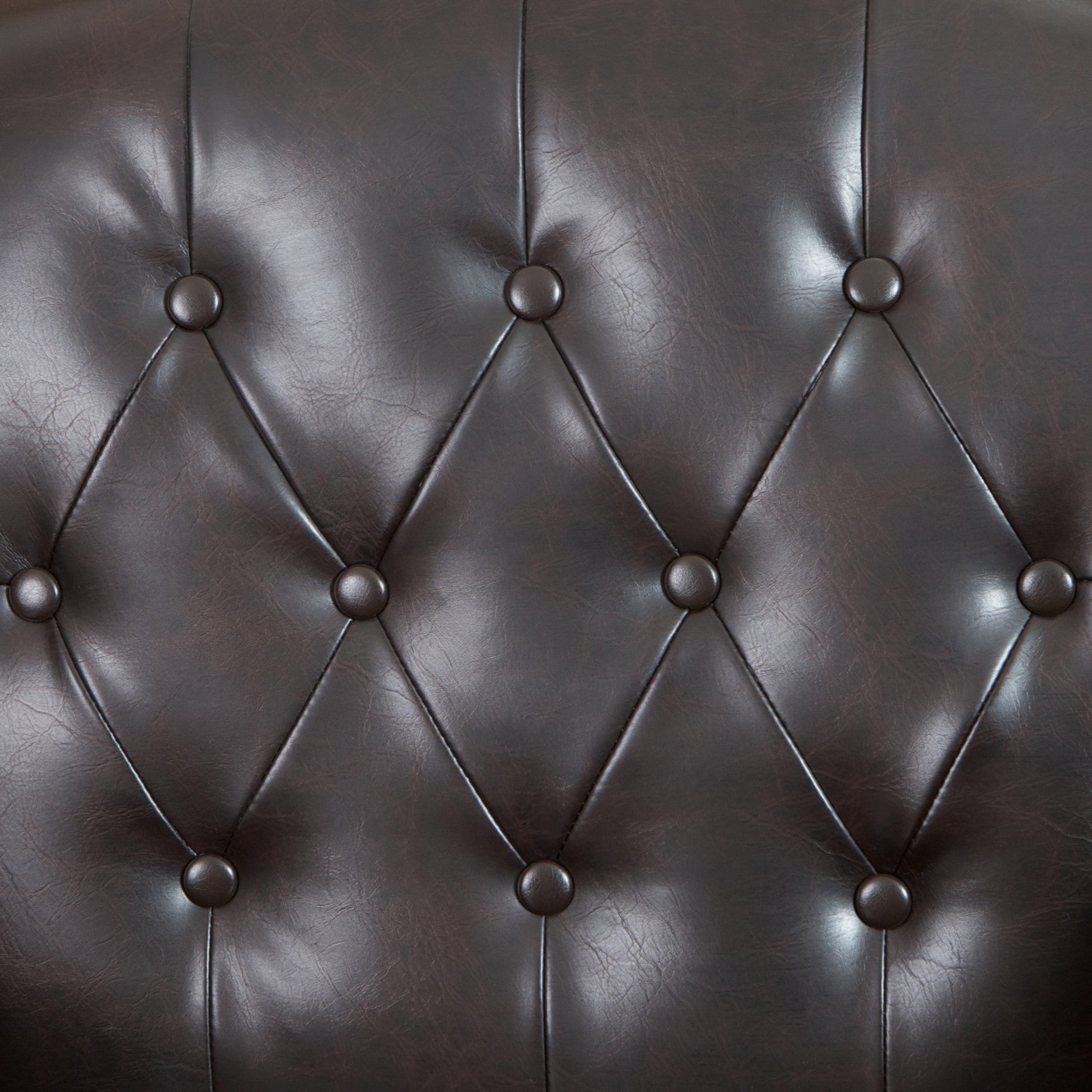 V1041-JSF-5007CBROWN-202507151110-04 Coogee Bonded Leather Armchair & Ottoman in Brown - Image 5