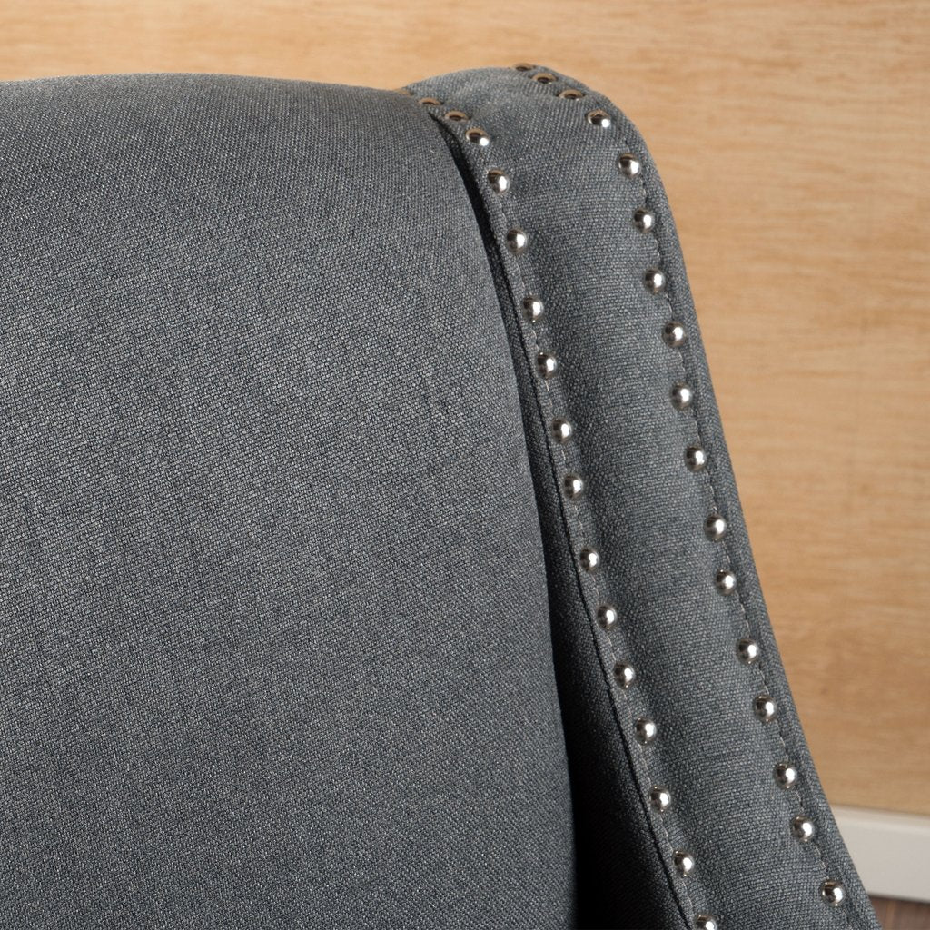 V1041-JSF-5007DARKGREY-202507100939-01 Camden Linen Fabric Studded Armchair in Dark Grey - Image 2