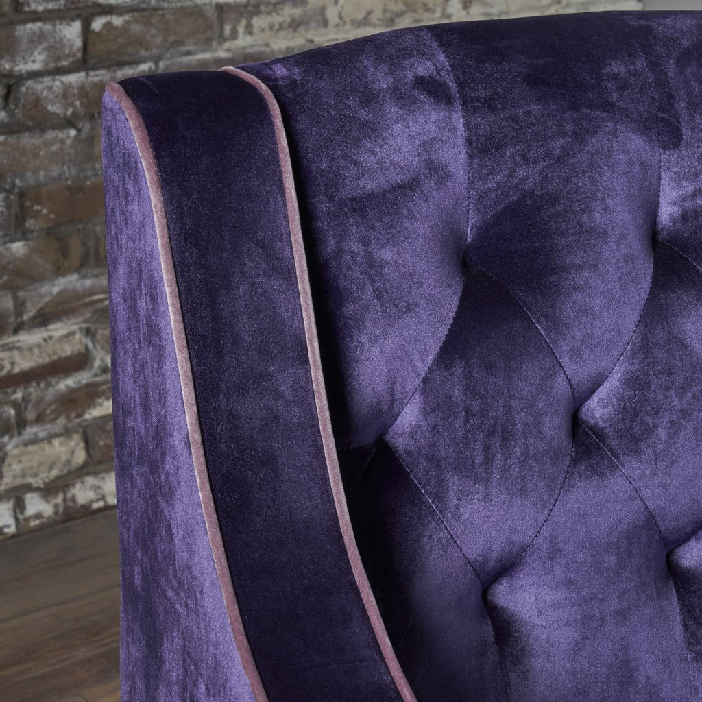 V1041-JSF-5034PLUM-202507151111-02 Lara Two Tone Tufted Plum New Velvet Club Armchair - Image 3