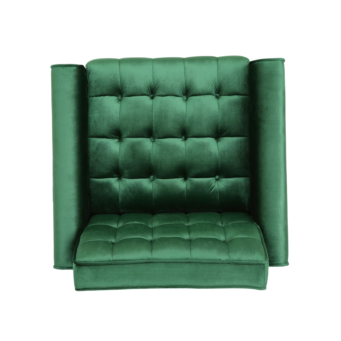 V1041-JSF-5108-1EMERALD-202507151111-03 Lewisham Emerald Tufted Velvet Armchair - Image 4