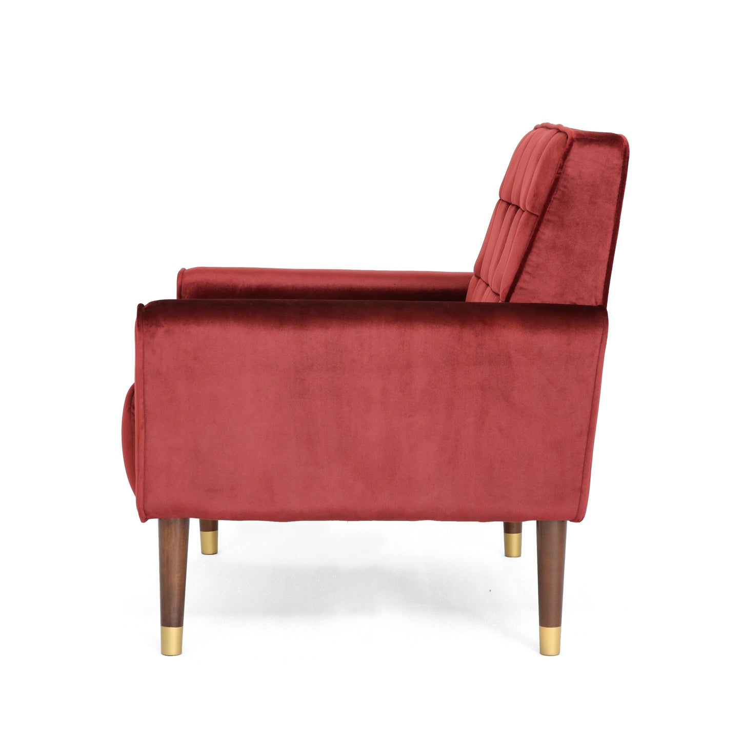 V1041-JSF-5108-1GARNET-202507151111-04 Lewisham Garnet Tufted Velvet Armchair - Image 5