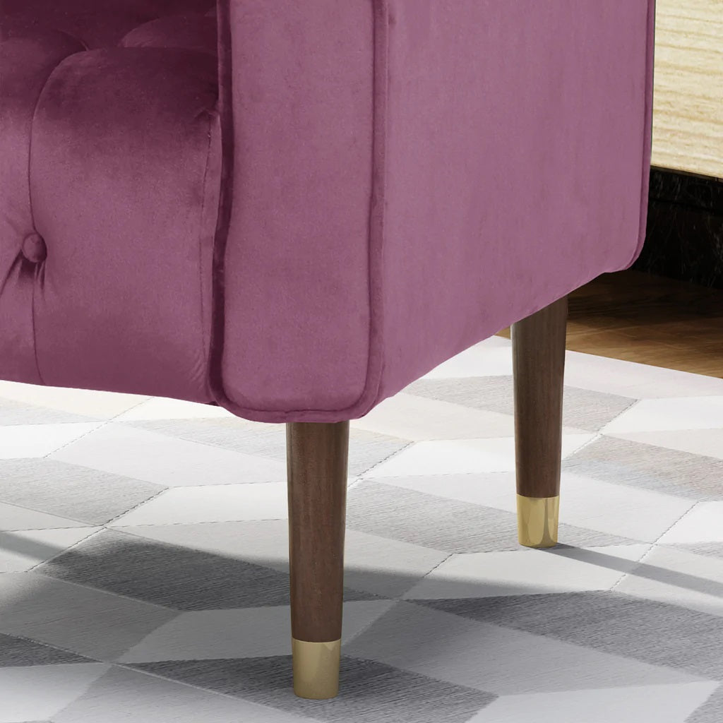 V1041-JSF-5108-1RAISIN-202507151111-02 Lewisham Raisin Tufted Velvet Armchair - Image 3