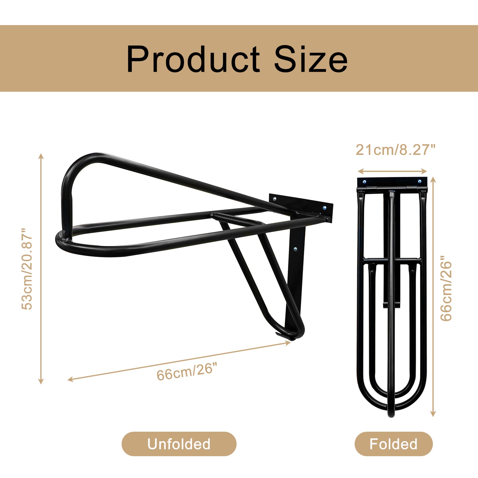 V1060-105-21523-202508141945-02 Samland Foldable Saddle Rack Wall Mounted Saddle Stand Space-Saving Steel Holder for Horse Tack - Image 3