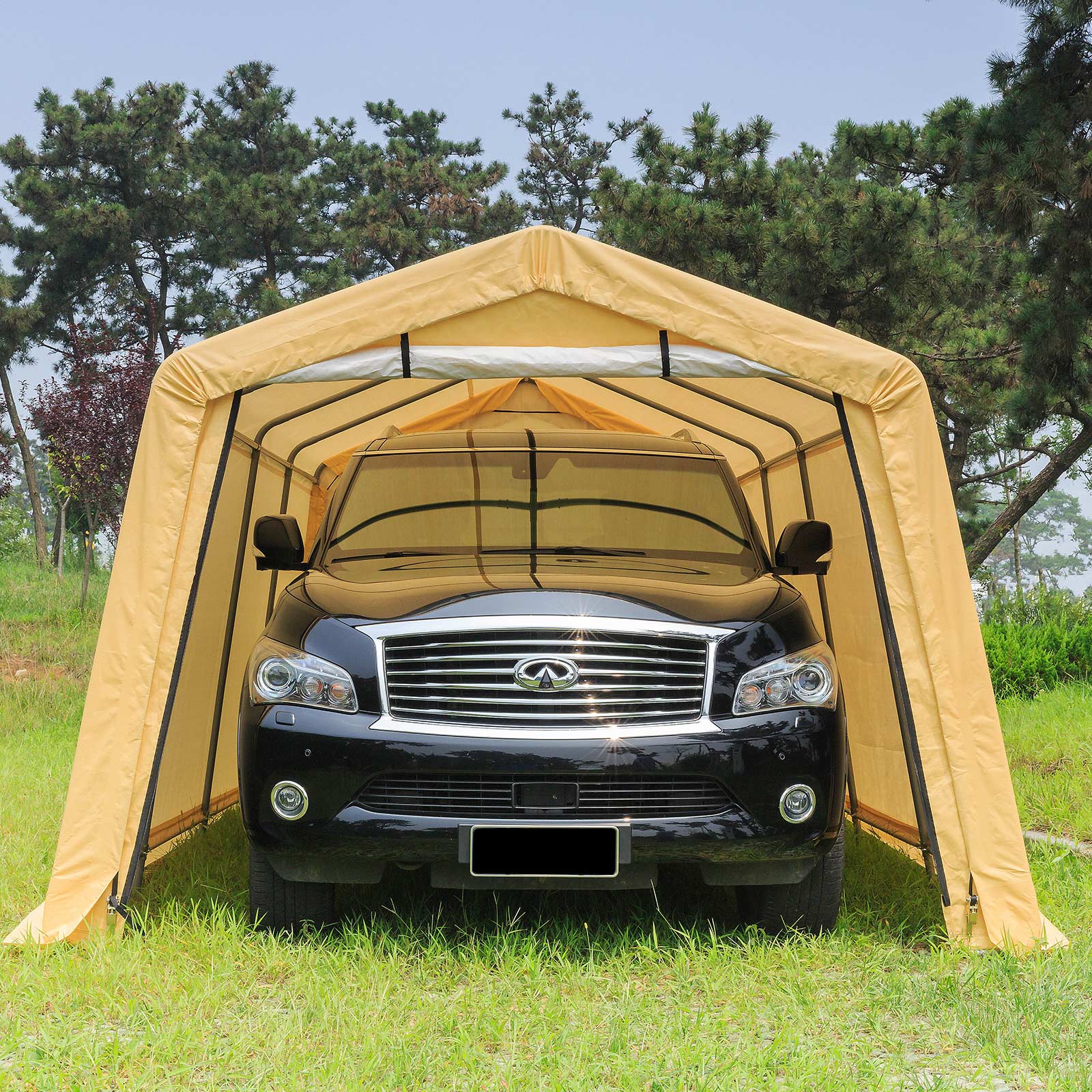 V1060-AS1020-202508141921-01 Samland Portable Carport Garage Shelter Canopy Single Size 10x20FT - Image 2