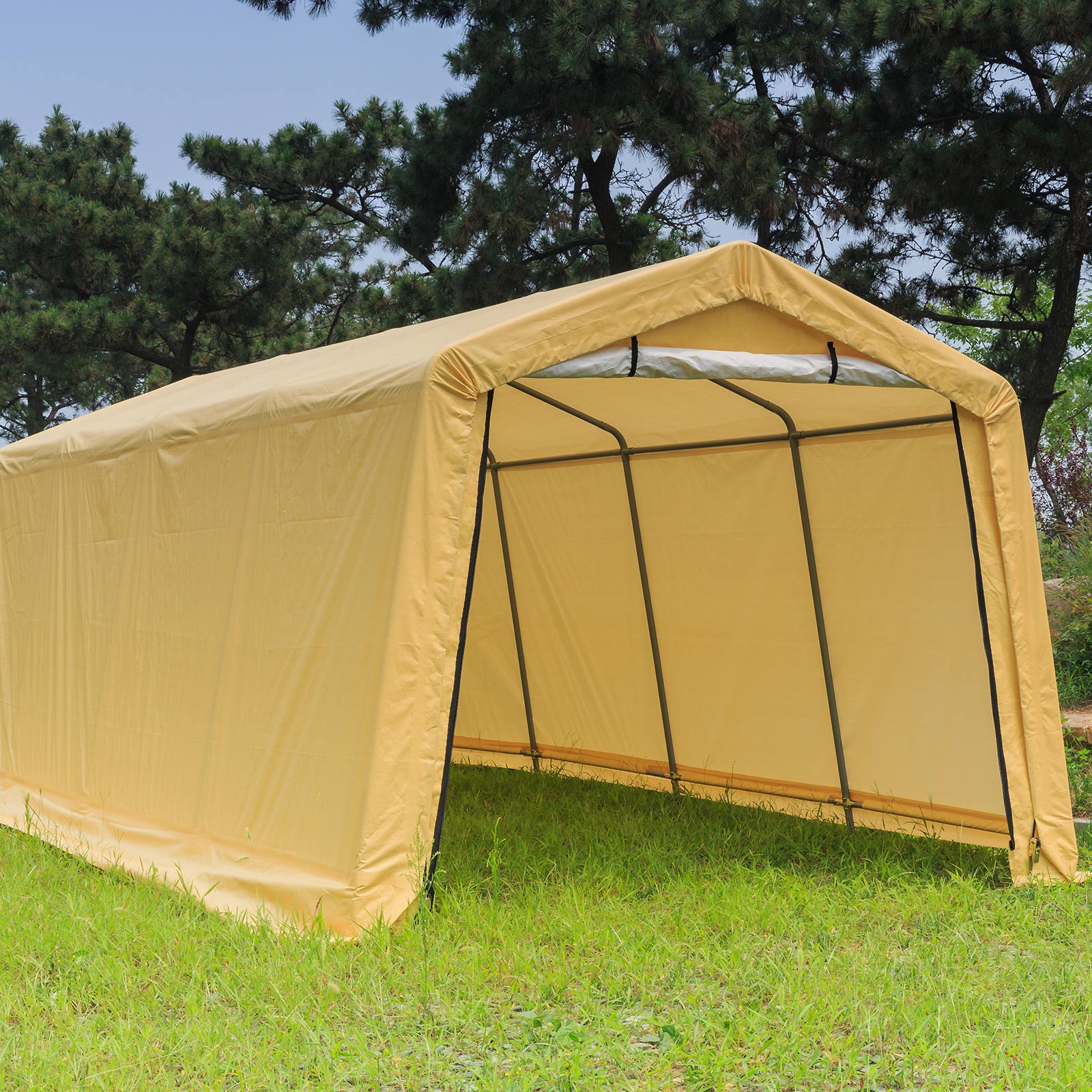 V1060-AS1020-202508141921-04 Samland Portable Carport Garage Shelter Canopy Single Size 10x20FT - Image 5