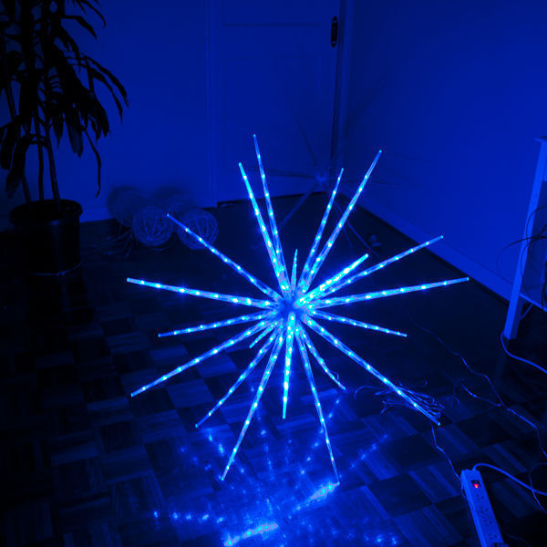 V1060-JD-BALL-160B-202508141930-00 Samland 160 Led Blast Ice Star Ball Christmas Light Decoration Blue 122cm Diameter - Image 1