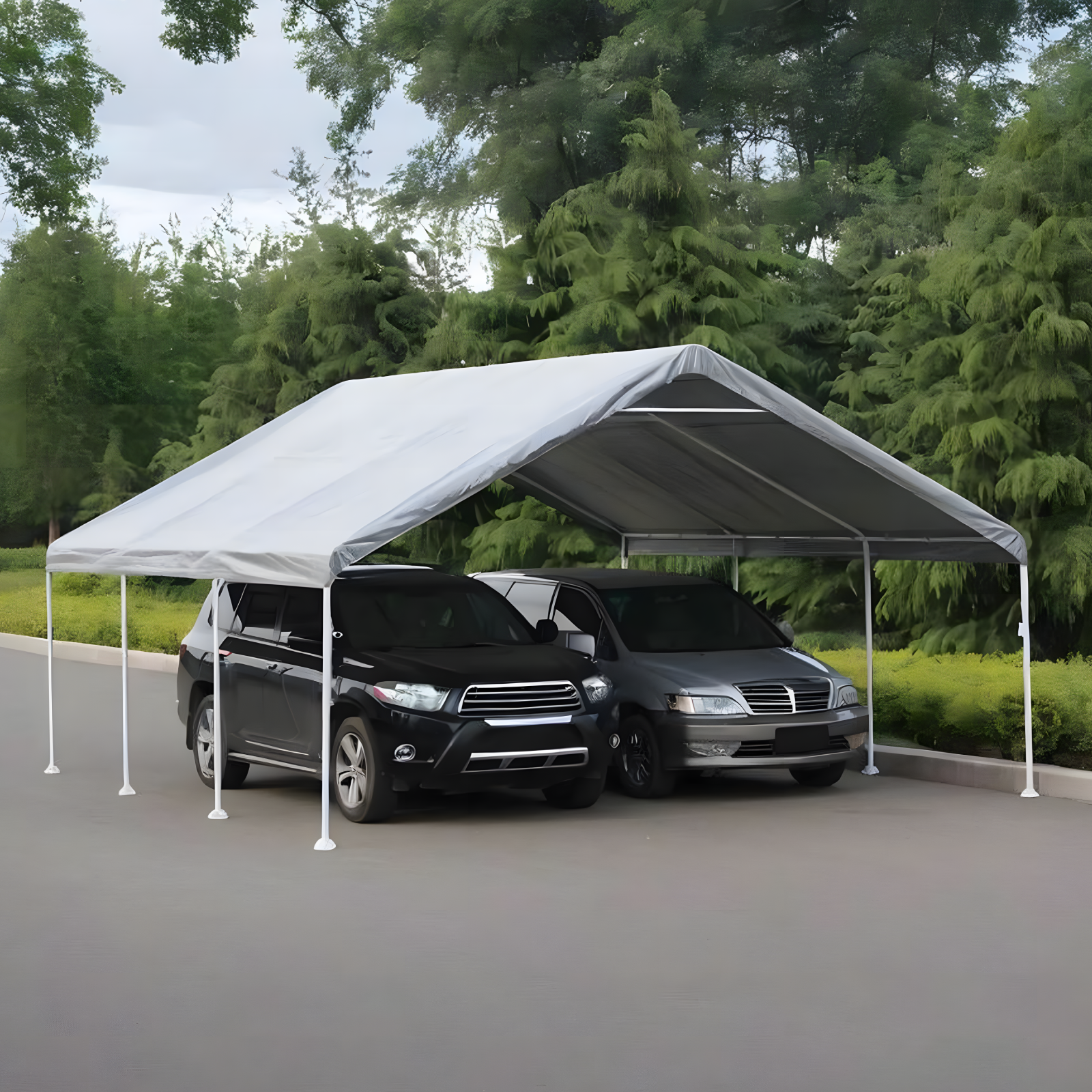 V1060-PGD1386ABC-202508141925-01 Samland Portable Carport Garage Shelter Canopy Double Size 18x20FT - Image 2