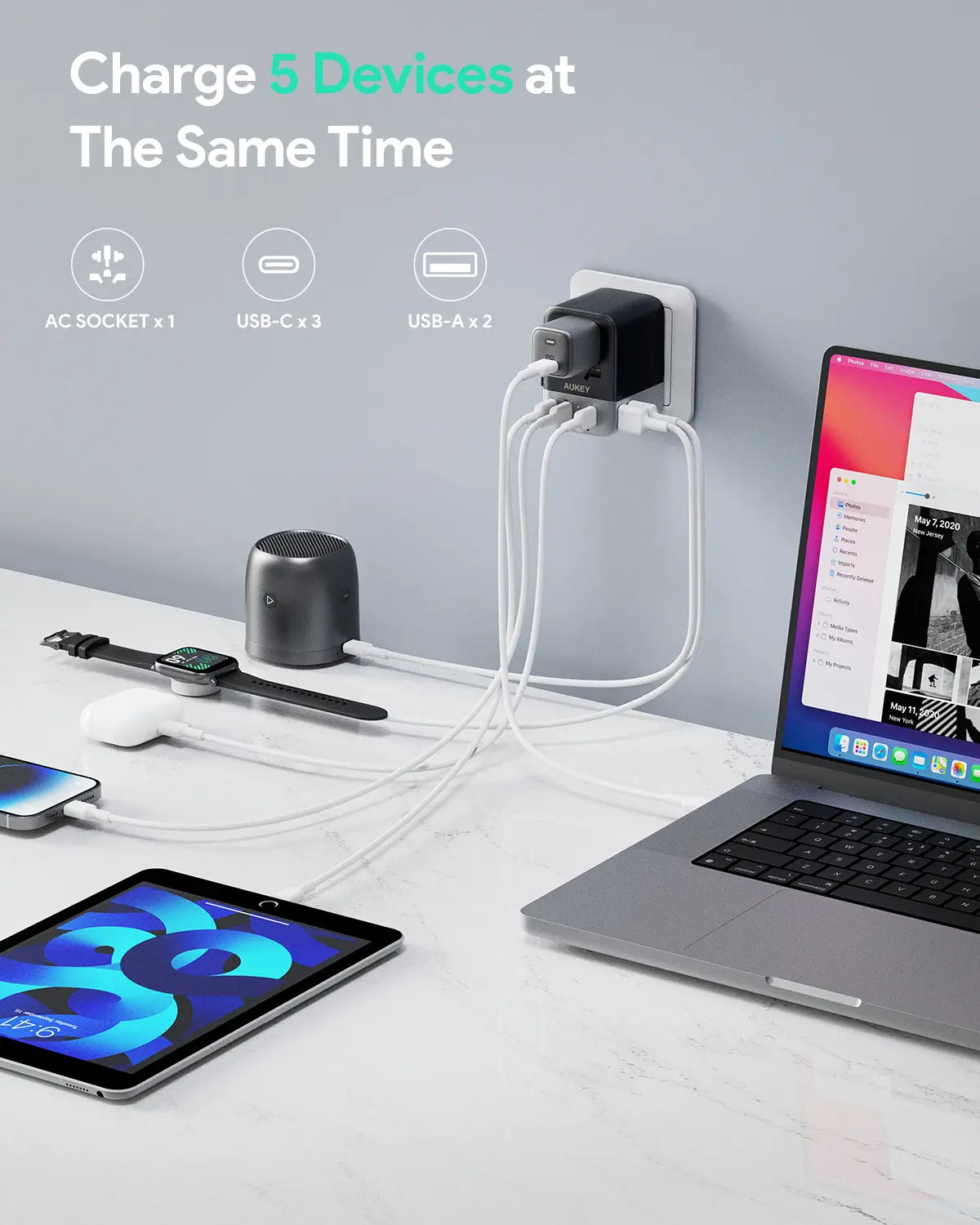 V1089-LLTSN1049852-202509030922-03 Aukey Travel Mate 35W GaN Universal Adapter with USB ports (PA-TA07A) - Image 4