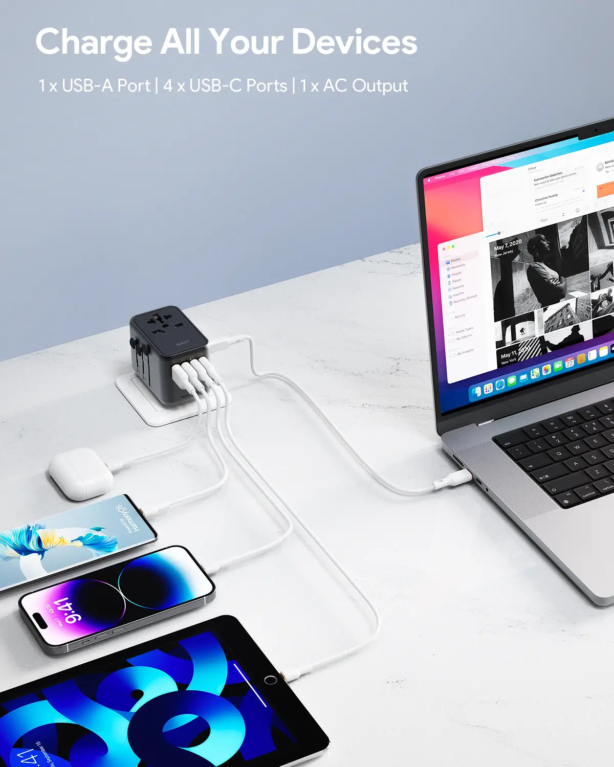 V1089-LLTSN1049853-202509030922-04 Aukey Travel Mate 65W GaN Universal Adapter with USB ports (PA-TA08A) - Image 5