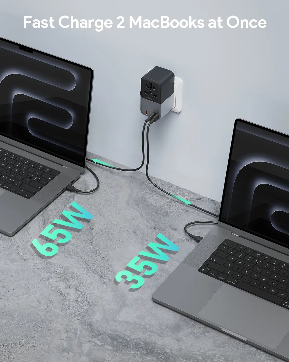 V1089-LLTSN1049854-202509030922-03 Aukey Travel Mate 100W GaN Universal Adapter with USB ports (PA-TA09A) - Image 4