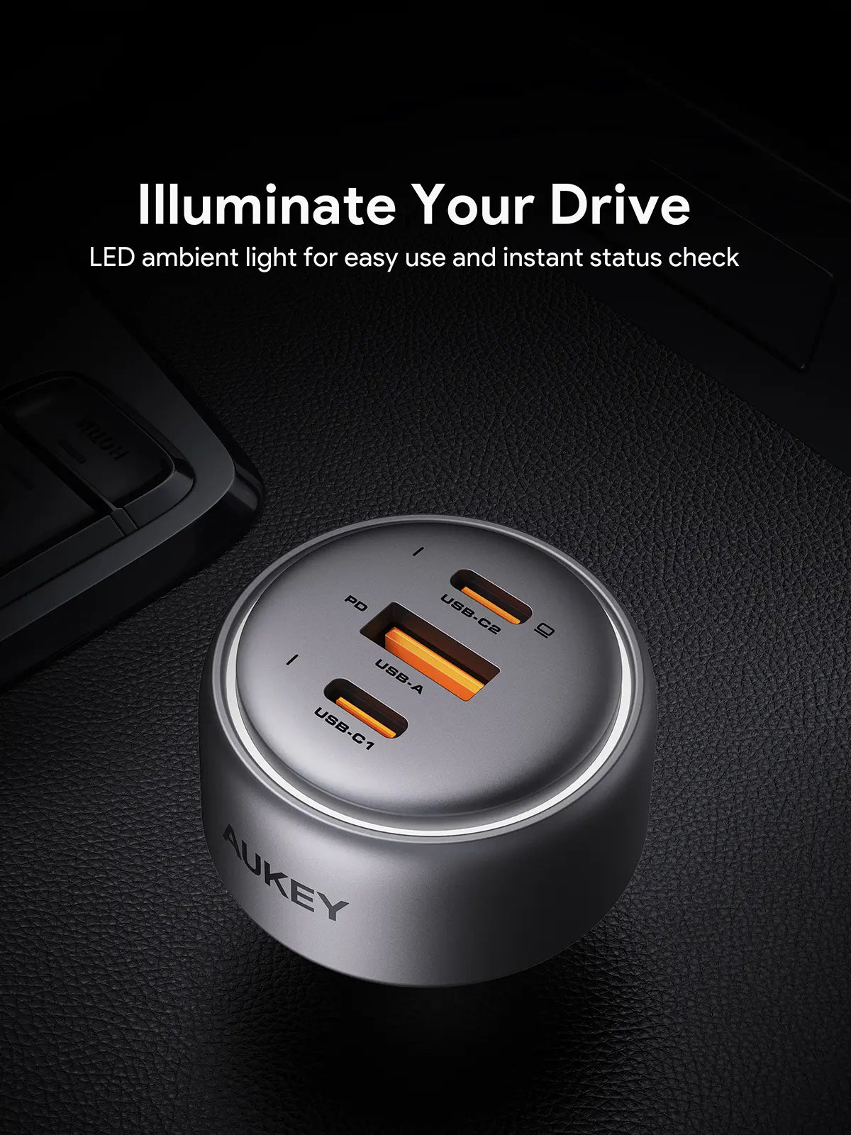 V1089-LLTSN1053989-202509030915-02 Aukey Pathfinder Mix 3 66W Fast Charging Car Charger (CC-P1) - Image 3