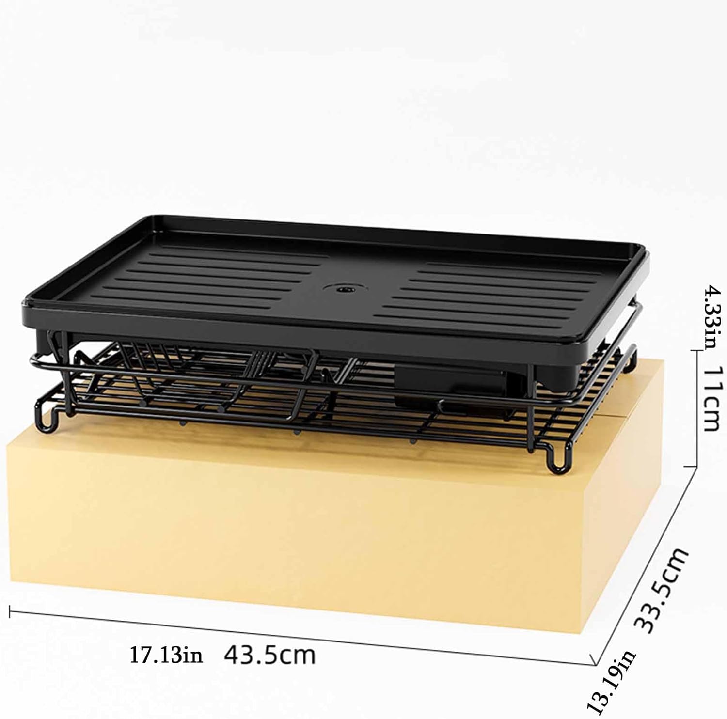 V178-36250-202507301410-07 CARLA HOME 2-Tier Dish Drying Rack for Kitchen Counter with Drainboard, Utensil Holder, Cup Rack & Cutlery Organizer - Image 8