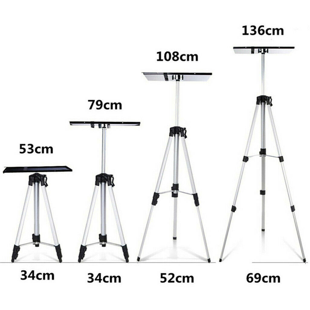 V178-66705-202508050935-02 Adjustable Aluminium Laptop Projector Tripod Stand 52-140cm - Image 3