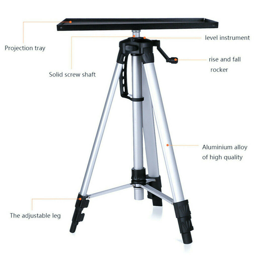 V178-66705-202508050935-03 Adjustable Aluminium Laptop Projector Tripod Stand 52-140cm - Image 4