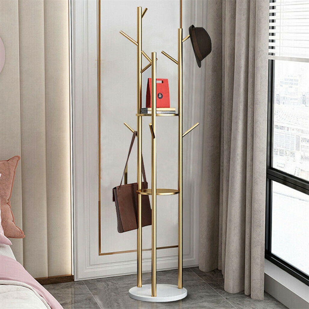 V178-66751-202508051004-03 Marble & Metal Coat Rack Stand Heavy Duty - Image 4