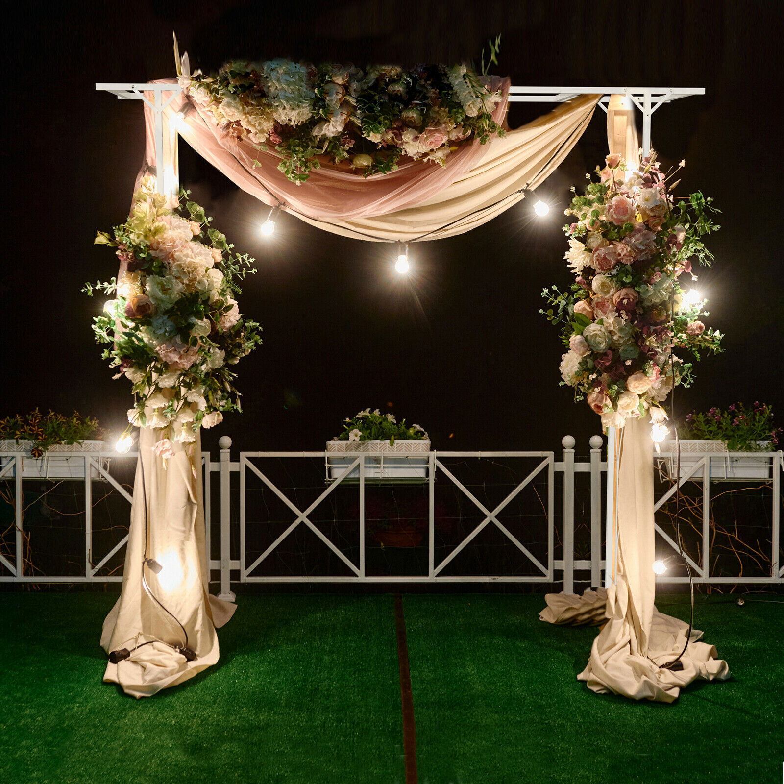 V178-66753-202508051005-03 Stereoscopic Metal Garden Arch Arbor Wedding Pergola Trellis - Image 4