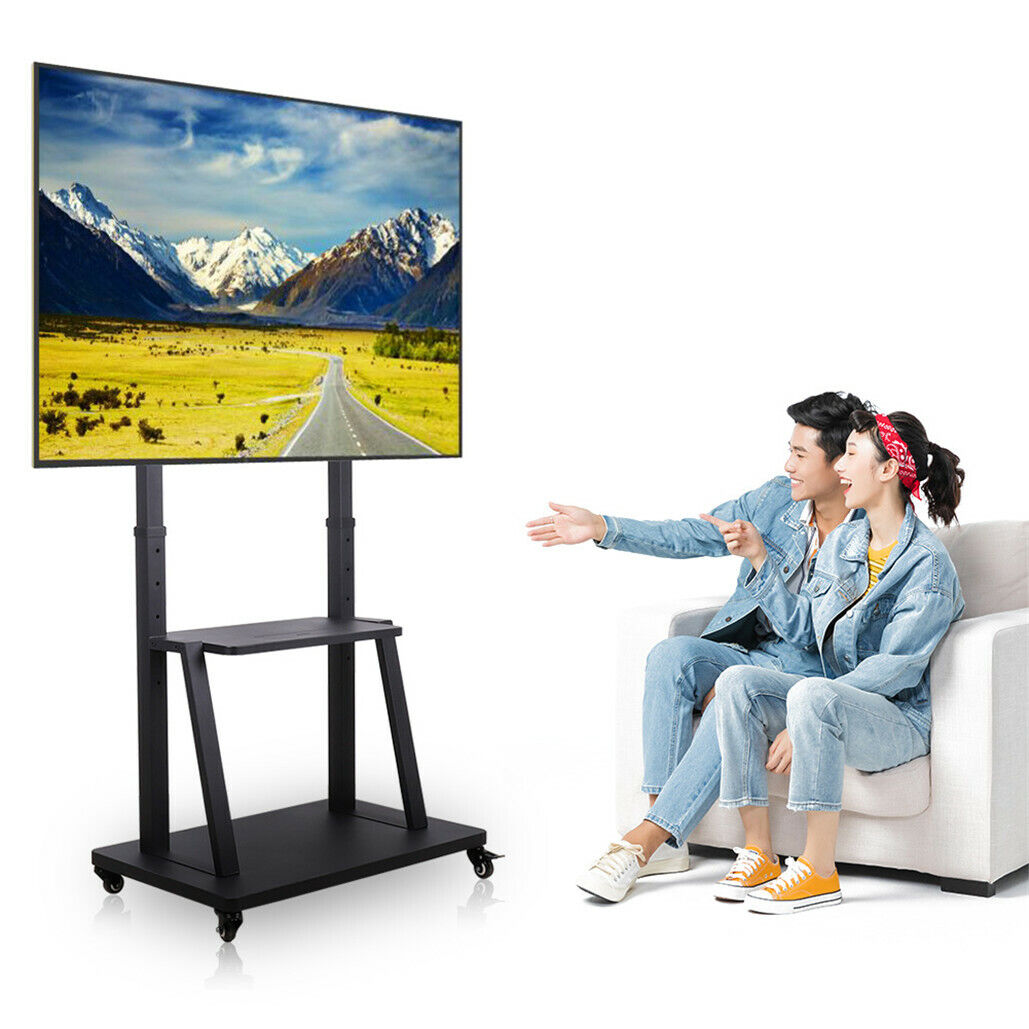 V178-66764-202508051015-02 Rolling TV Stand 32-100 w/ Adjustable Mount & 2-Tier Shelf - Image 3