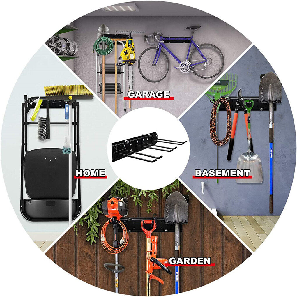 V178-66774-202508051020-03 Wall Mounted Tool Rack Heavy Duty Garage Organizer - Image 4