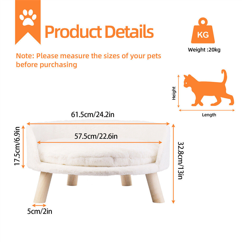 V178-66937-202508050920-01 Luxury Round Pet Sofa Bed 60cm Soft Cushion Anti-skid - Image 2