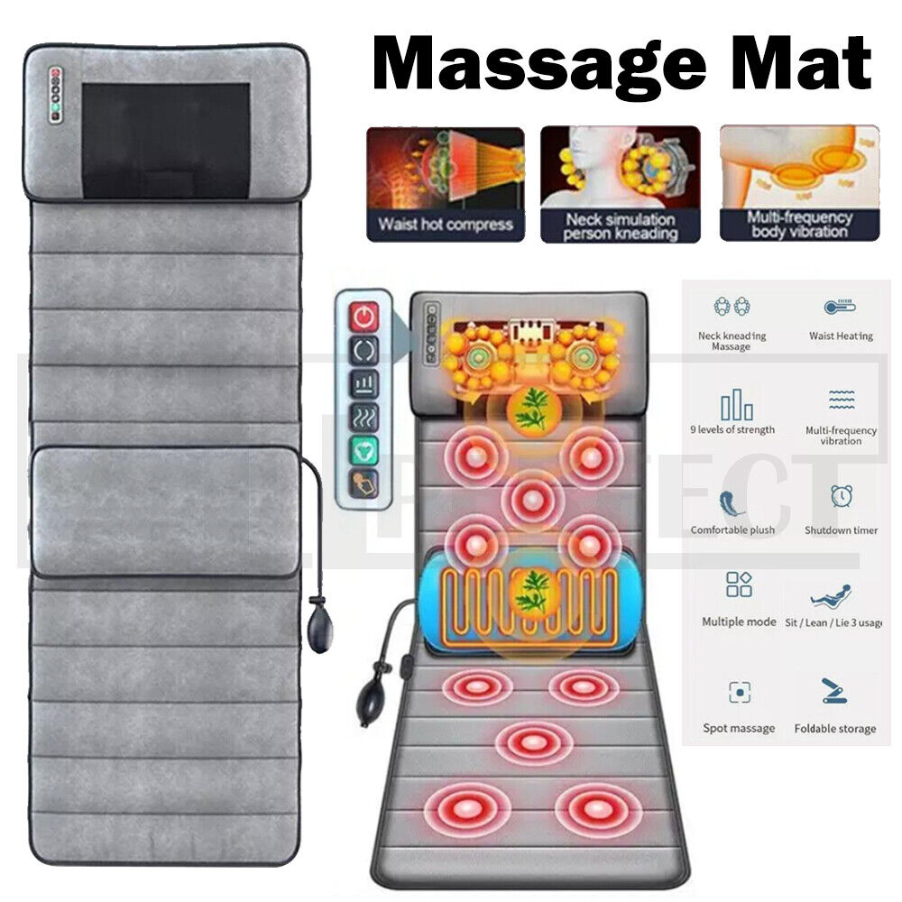 V178-66963-202508050930-01 Electric Full Body Massage Mat 10 Motors Heated 45cm Width - Image 2