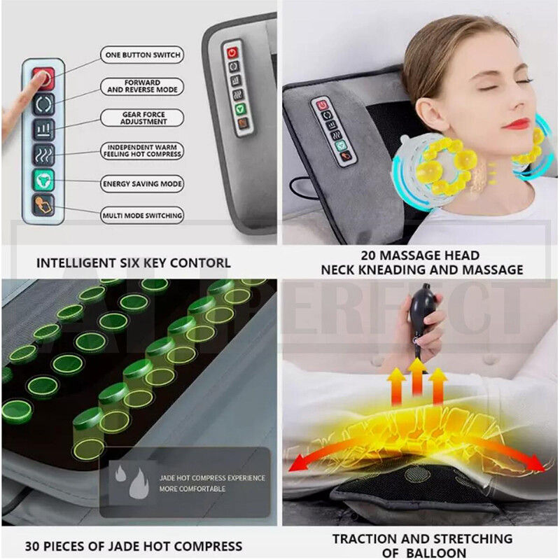V178-66963-202508050930-02 Electric Full Body Massage Mat 10 Motors Heated 45cm Width - Image 3