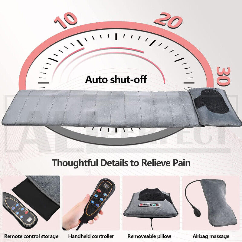 V178-66963-202508050930-06 Electric Full Body Massage Mat 10 Motors Heated 45cm Width - Image 7