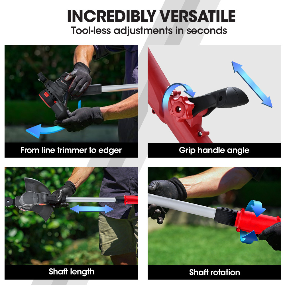V219-PLTCLSBMLN3A-202507281720-04 BAUMR-AG LN3 20V SYNC Cordless 2in1 Line Trimmer & Lawn Edger, with Battery and Charger Kit, Adjustable head, Guide Wheel - Image 5