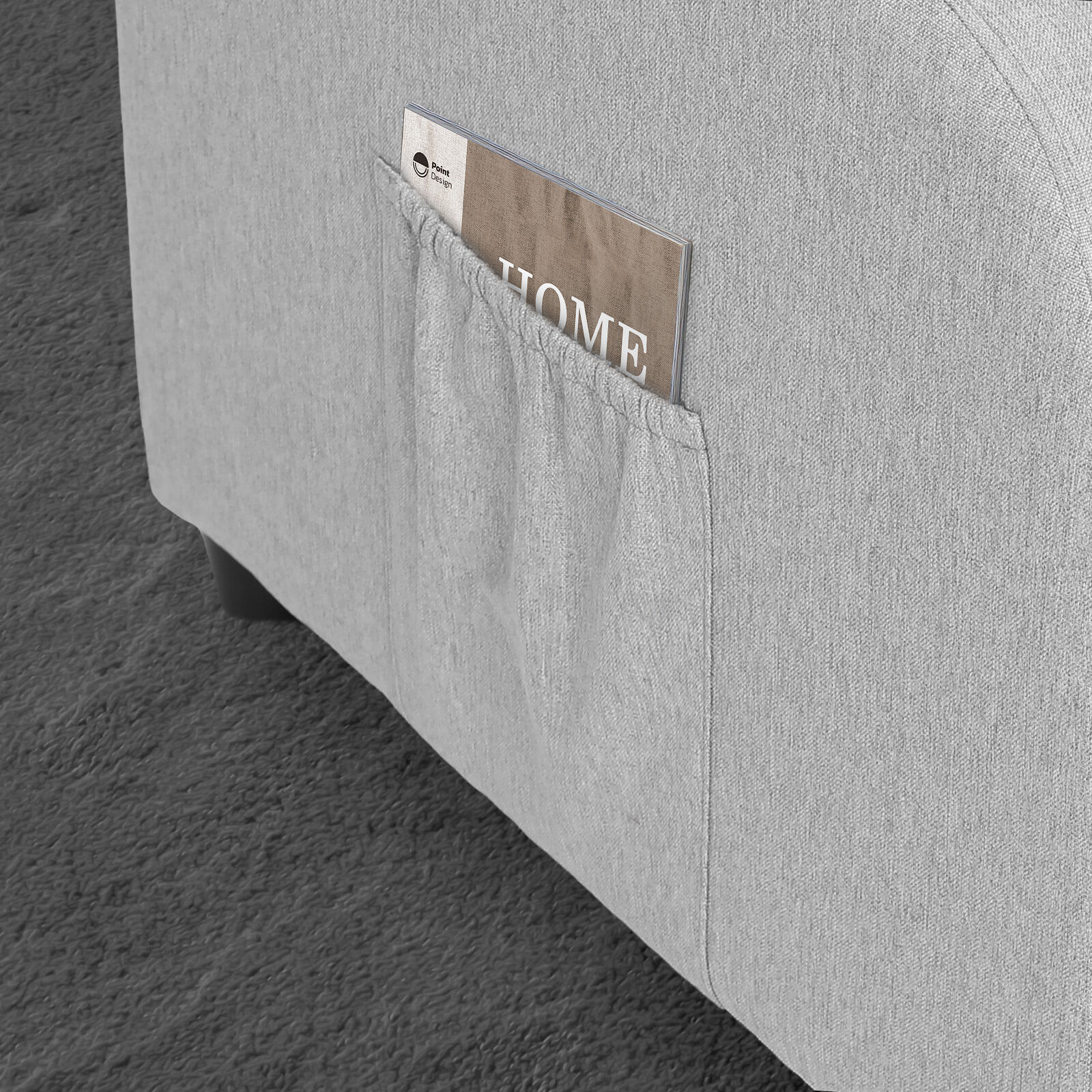 V274-FT-RC-6501FA-GY-202509231345-06 Home Recliner Chair - Linen Fabric Sofa Lounge Armchair SHILOH GREY - Image 7