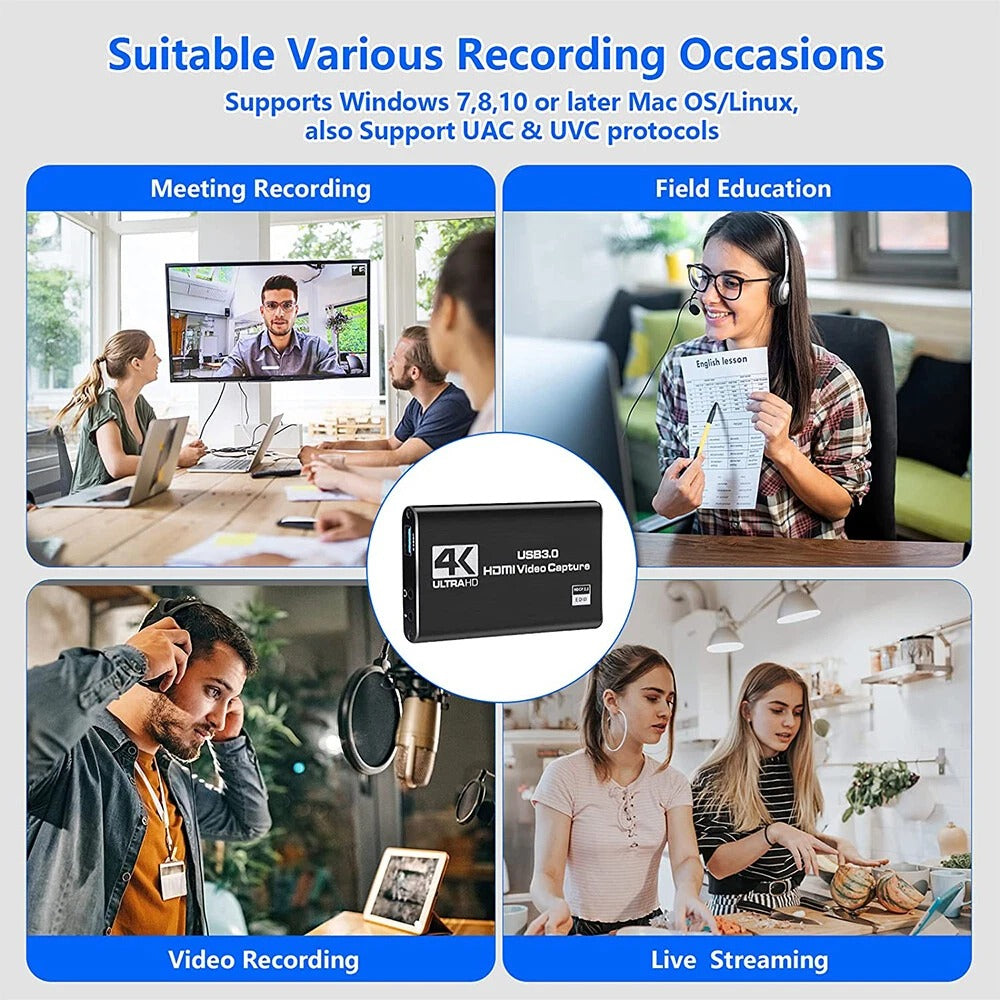 V462-MD-172-01-202508081115-05 4K 1080P 60FPS HDMI to USB 3.0 Video Capture Card For PS4/PC/OBS Nintendo Switch - Image 6