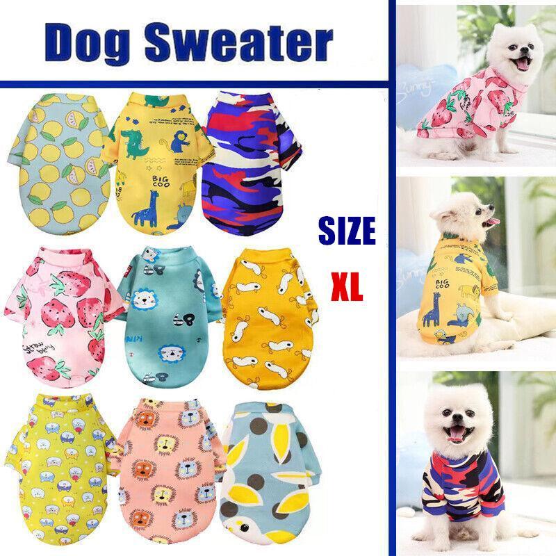 XL Size Cute Pet Dog Warm Jumper Sweater Clothes Cat Knitwear Knitted Coats Winter - Purple Camouflage