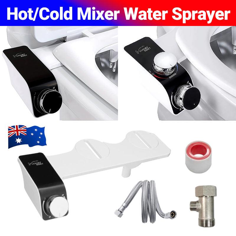 V528-9360312027197-202510010018-00 Bidet Toilet Seat Dual Nozzles Self-Cleaning Wash Hot Cold Mixer Water Sprayer - Cold & Hot Water - Image 1
